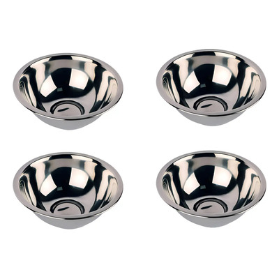 Tazón de Acero Inoxidable 16 cm Gris Pack 4 Ideal Cocina Versátil | Envío gratis
