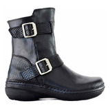 Bota Cuero Briganti Zapato Botineta Mujer Taco Mcbo24936 Vp