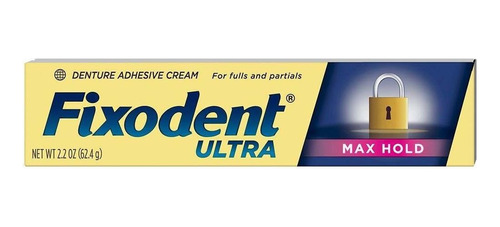 Fixodent Ultra Max Hold Dental Adhesivo, 2.2 Oz (paquete De