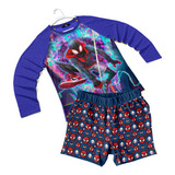 Traje De Baño Para Niños Miles Spider Man Short Y Playera