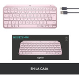 Teclado Bluetooth Logitech Master Series Mx Keys Mini Color Rosa