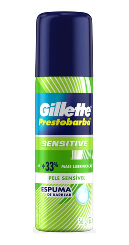 Espuma De Barbear Gillette Prestobarba Sensitive Frasco 150g