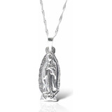 Medalla Virgen De Guadalupe Nacional + Cadena De Plata #2