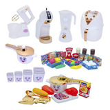 Kit Cozinha Infantil Princesa Menina Mercado Potinhos 50pç