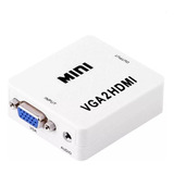 Adaptador Conversor De Vga Para Hdmi Com Cabo P2 Som Áudio