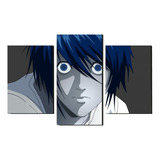 Cuadro Decorativo Tríptico Death Note Anime L