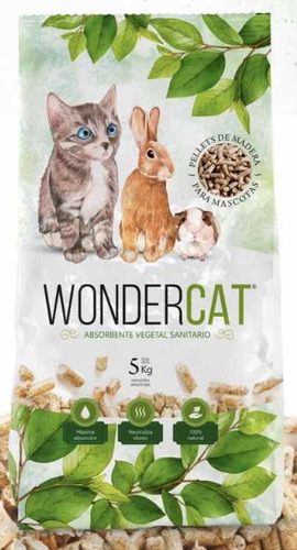 Wondercat Pellets Absorbente Vegetal Sanitari X 15 Kg Miluna