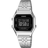 Relógio Casio  Feminino La680 Prata Negativo Retrô Original