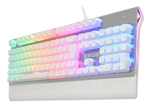 Teclado Branco Mecanico Gamer Rgb Anti Ghosting Full Size