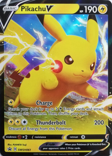 Pokémon Tcg Pikachu V Swsh061 Full Art