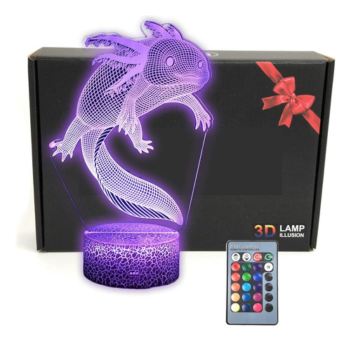 Oferta Mejor Axolotl 3d Ilusión Lámpara De Escritorio Decora