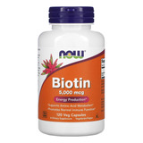 Biotina 5000mcg Now Foods 120veg Caps Importado Eua/usa
