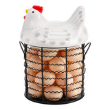 Cesta De Almacenamiento Huevos De Pollo Con Alambre De Metal
