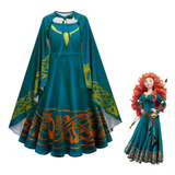 Disfraz De Brave Merida Para Niñas  Vestido De Princesa De H