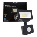 Refletor C/ Sensor Presença 10w Frio 6500k Bivolt Avant