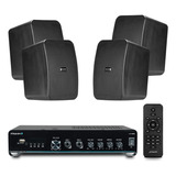 Kit Som Ambiente Externo Amplificador + 4 Caixas Frahm 