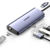 Hub Usb C 5 En 1 Ugreen Rj45 1 Gbps 3 Usb 3.0 Pd 100w Usb C