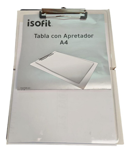 Tabla De Plástico A4 Con Apretador Isofit