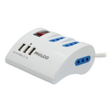 Alargador Extension Philco Escritorio 3 220v + 3 Usb Switch