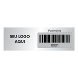 Etiqueta De Patrimônio Personalizada Alumínio 46x15mm C/200