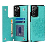 Funda Cuero Verde Billetera Para Galaxy Note 20 Ultra