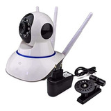 Câmera De Segurança Wifi Visão Noturna Áudio Gravação Hd Cor Branco