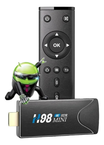 Mini Tv Stick H98, Hd, 4k, Android 10, Bluetooth Wi-fi 5g