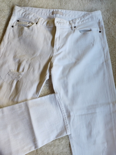 Pantalón Jean Blanco Uniqlo. Talle 12 Adulto (42). Impecable