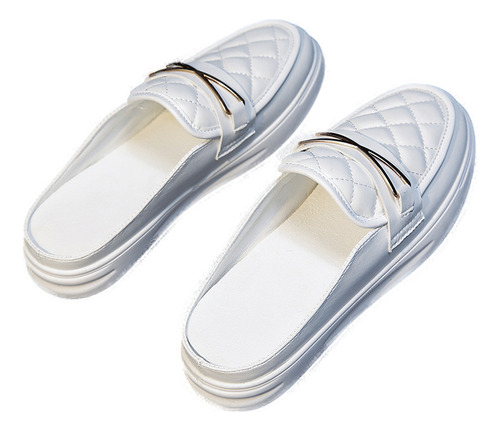 Zapatos Blancos Pequeños Sin Tacón A La Moda De Verano De 20
