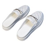 Zapatos Blancos Pequeños Sin Tacón A La Moda De Verano De 20
