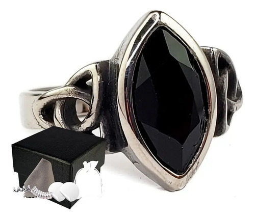 Combo Anillo Triqueta Vida Muerte Y Reencarnación Acero Inox