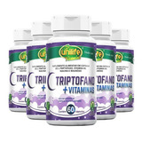 Kit Com 5 L-triptofano + Vitaminas Da Unilife - 60 Cápsulas Sabor Sem Sabor