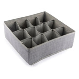 Caixa Organizadora 32x32x12cm Com 12 Nichos Em Tecido 