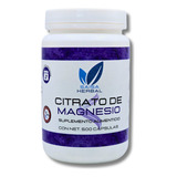 Citrato De Magnesio Bote Con 500 Cápsulas De 500 Mg C/u. Saisa Herbal