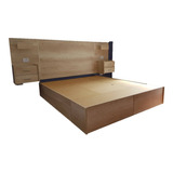 Combo Cabecera  2 Cajones Mas Cama Box 2 X 2