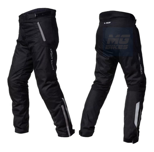 Pantalon Ls2 Cordura Chart Negro Hombre Moto Yamaha Mg Bikes