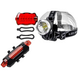 Ultra Kit Bike Farol Lanterna Led Creet6+sinalizador C/5 Led