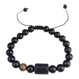 Pulsera Acuario Signo Zodiaco Piedras Naturales Ojo De Tigre