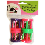 Cat-a-lack 4-piece Rolling Bell Jaula Bolas Para Mascotas