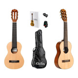 Guitarra Viaje Guitalele Cordoba Gp100 Caoba Afinador Funda Color Color Natural