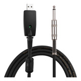 Ho Cable Usb Para Guitarra Andio Usb Macho A 6,35 Mm