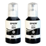 2 Piezas Tinta Negro Epson T504 Para L4150 L4160 L6161 L6171