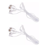 2 Cables Electrodos Repuesto 1-4 Botones Tens/ems Plug 2.5mm