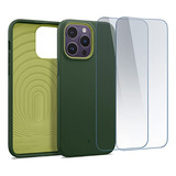 Funda Caseology Nano Pop Para iPhone 14 Pro + Vidrio - Verde