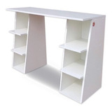 Mesa Home Office Escritorio Pc Notebook Computacion Color Blanco