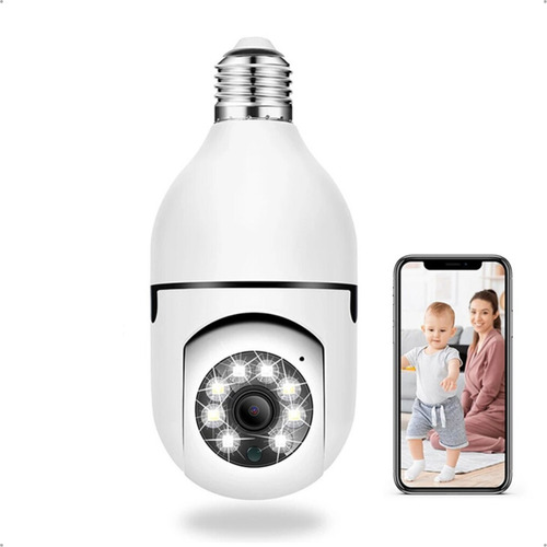 Câmera Lâmpada Wi-fi Smart Y8177 Com Alarme Sensor Presença