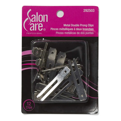Pinzas Metálicas Acero Inoxidable Salon Care 12 Piezas Peinados | MercadoLibre