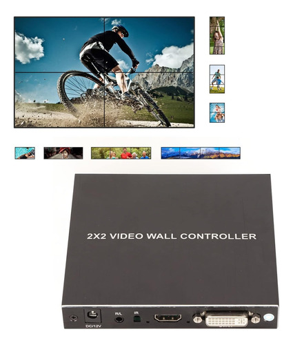 Zvwc04 Controlador Video Wall 2x2 1x2 1x3 1x4 4k Computoys