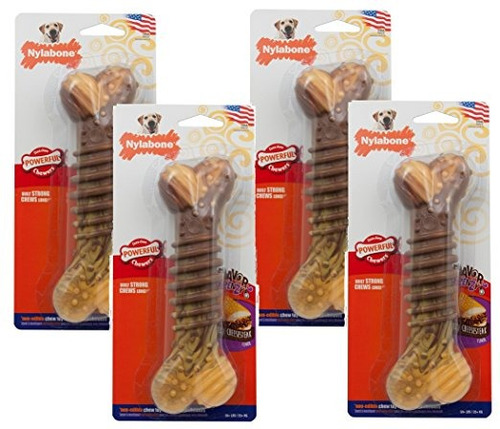 (3 Pack) Nylabone Flavor Frenesí Dura Chew Cheesesteak De Sa