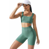 Conjunto Deportivo Calza Corta Más Top Shein Importado